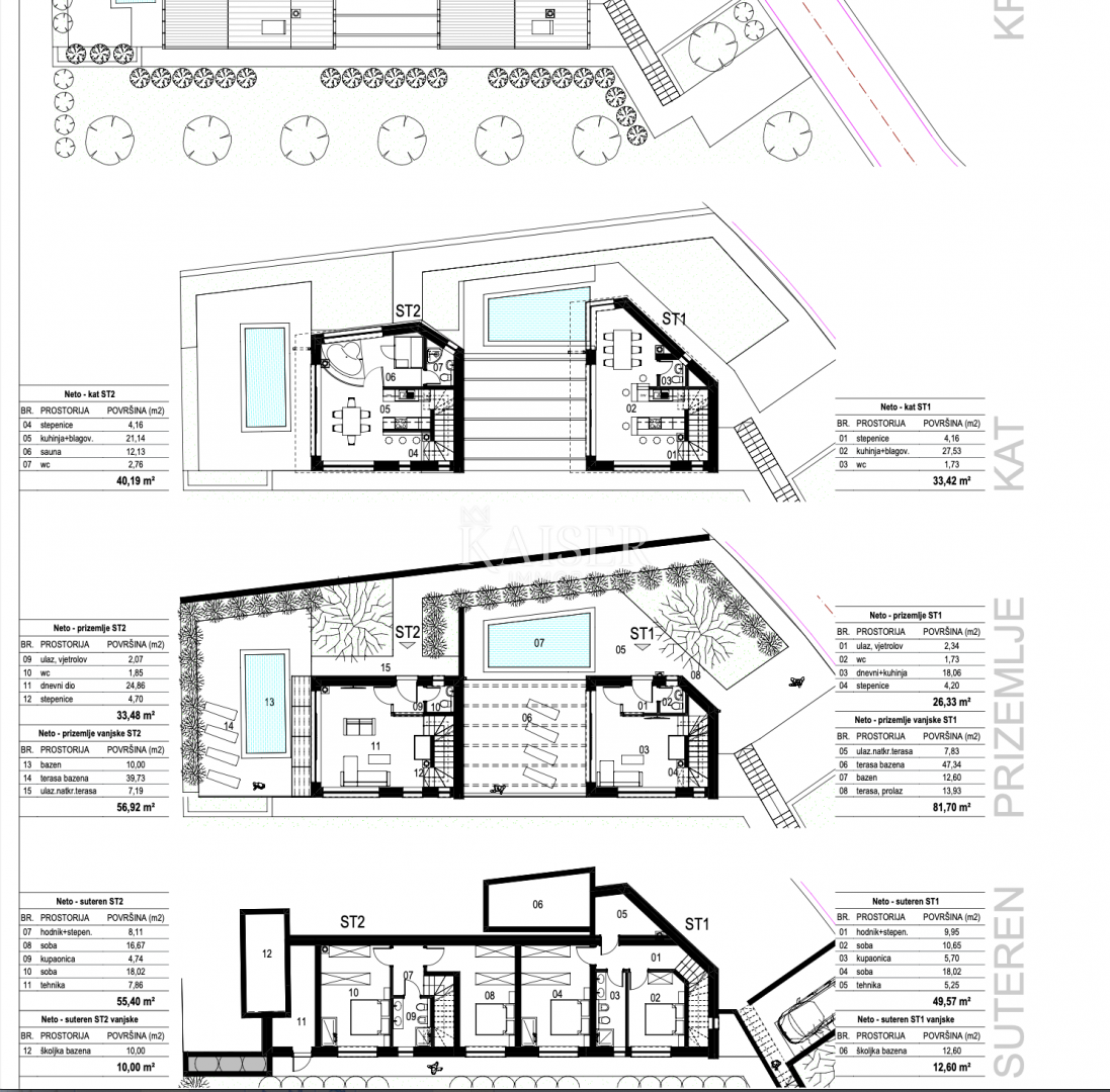 Lovran – gradbeno zemljišče 100 m od morja s projektom za 6 luksuznih stanovanjskih enot