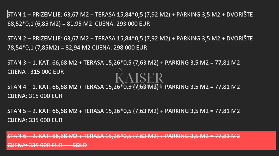 Stanovanje Stivašnica, Rogoznica, 75m2