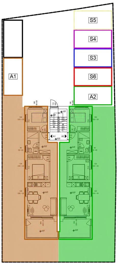 Zadar, Sveti Filip i Jakov – Stavba 1, Apartma A1 z 2 spalnicama, zasebnim vrtom in pogledom na morje (151,86 m²)