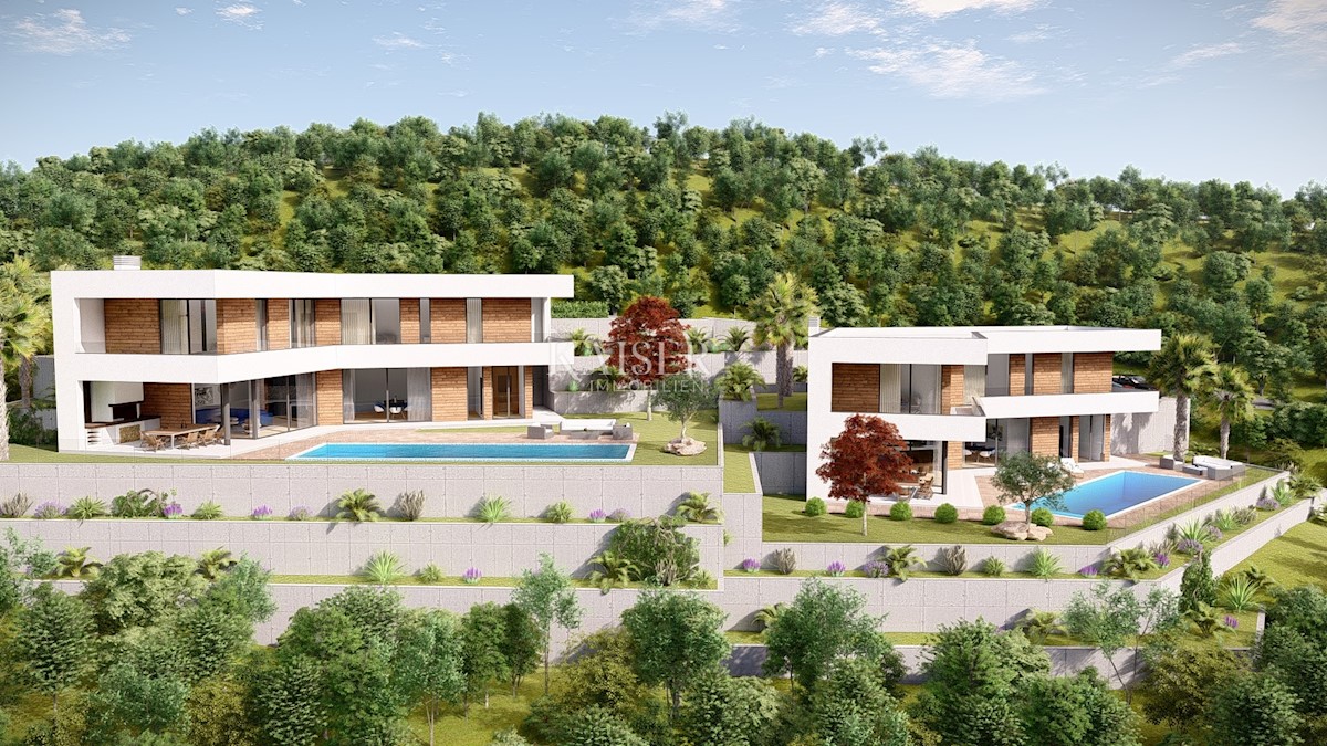 Mošćenička Draga - zemljišče s pogledom na morje, 1.215 m2