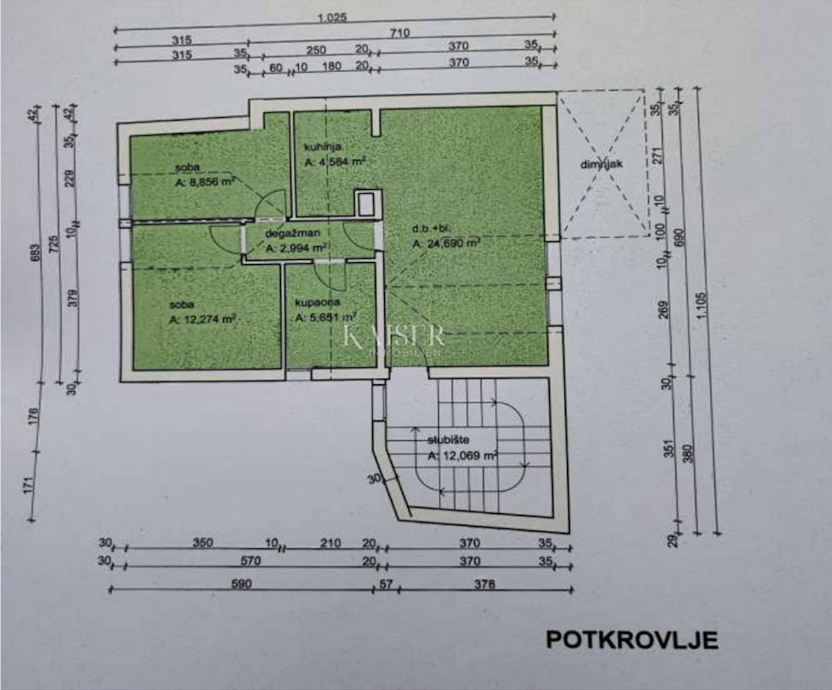 Mali Lošinj, novozgrajeno stanovanje v središču mesta 