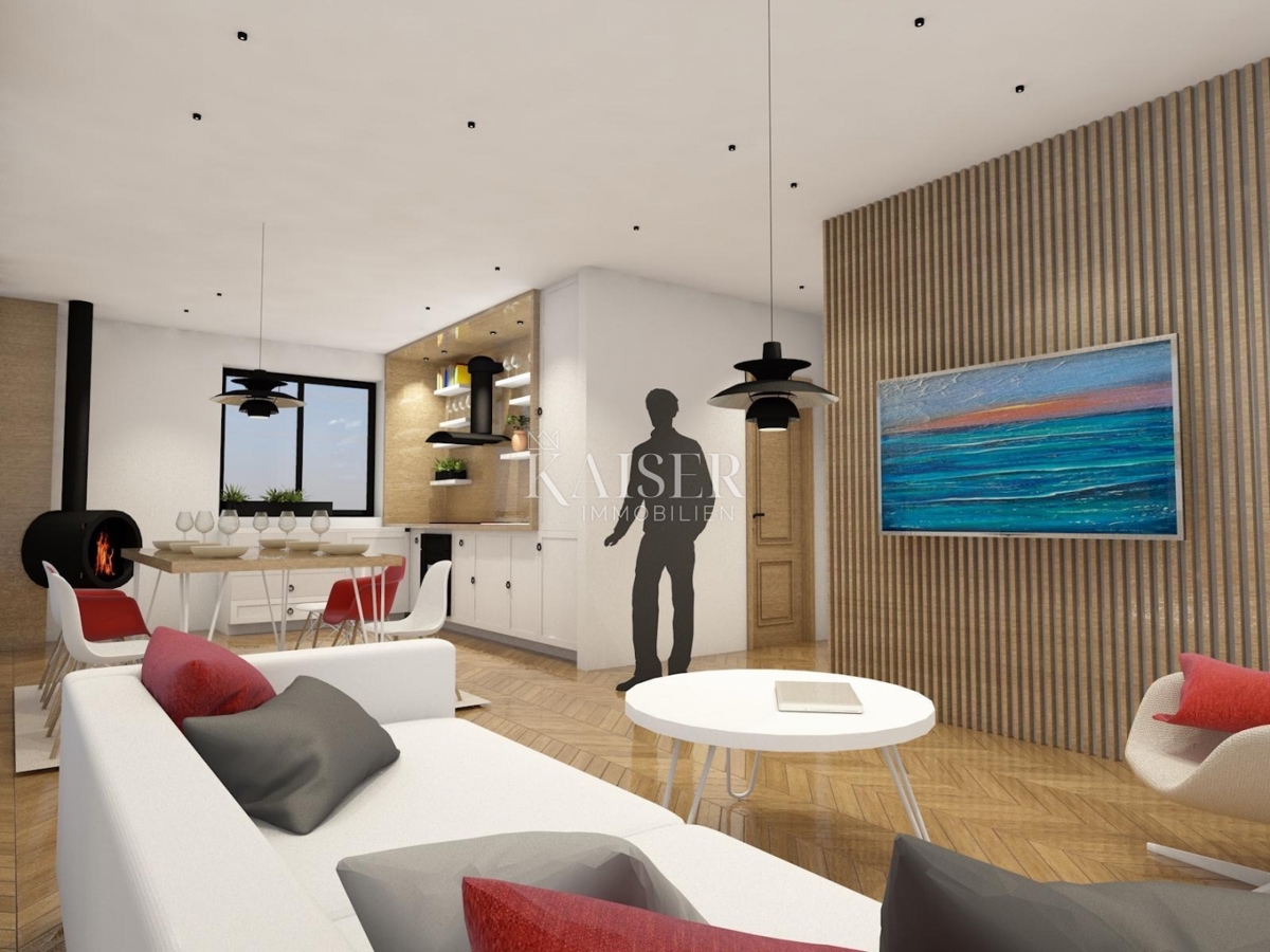Zadar, Sukošan - penthouse z razgledom, 200 m od plaže