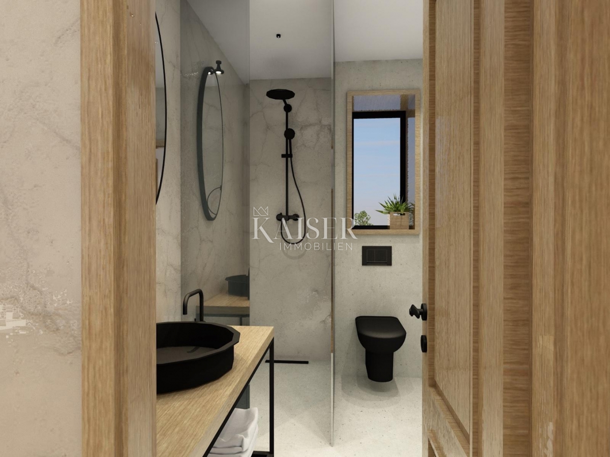 Zadar, Sukošan - penthouse z razgledom, 200 m od plaže