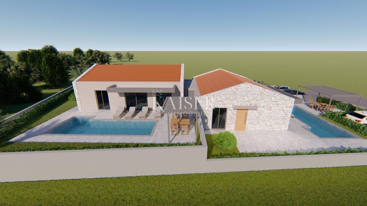 Istra, Vižinada - polpritlična hiša z bazenom