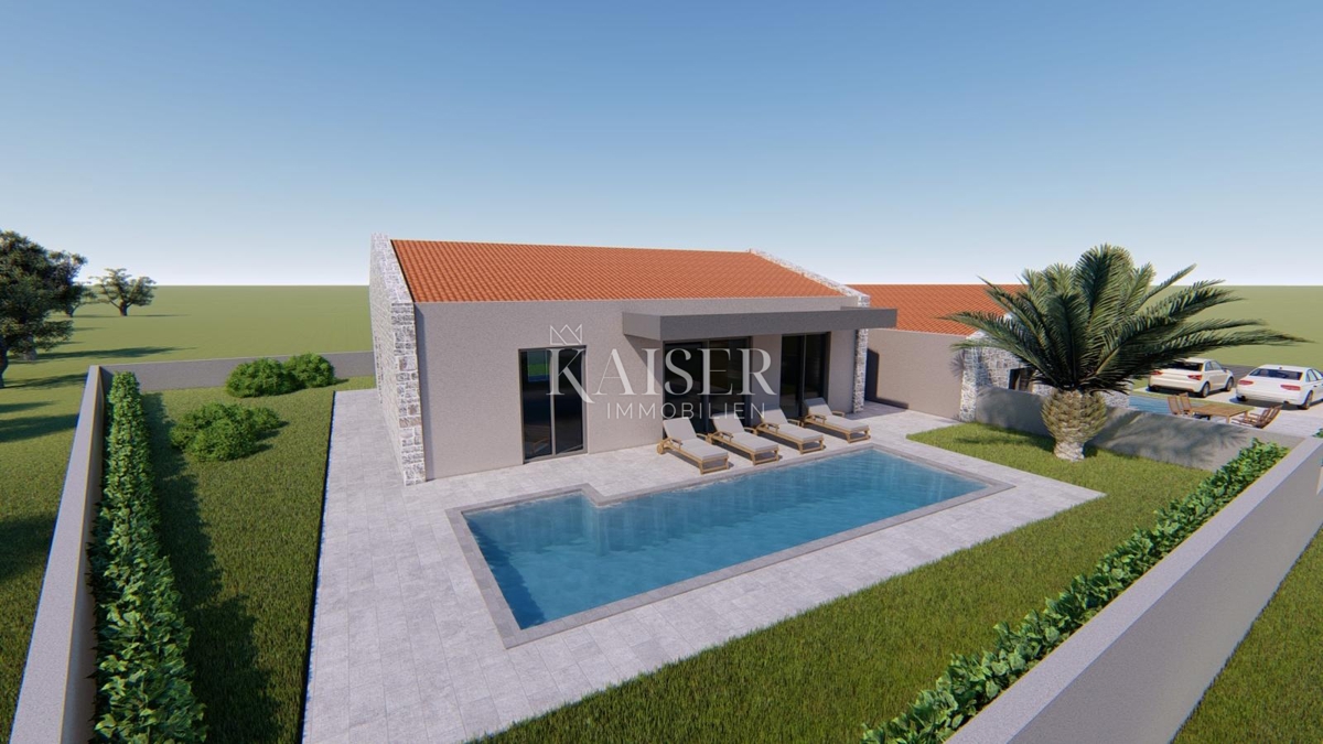 Istra, Vižinada - polpritlična hiša z bazenom