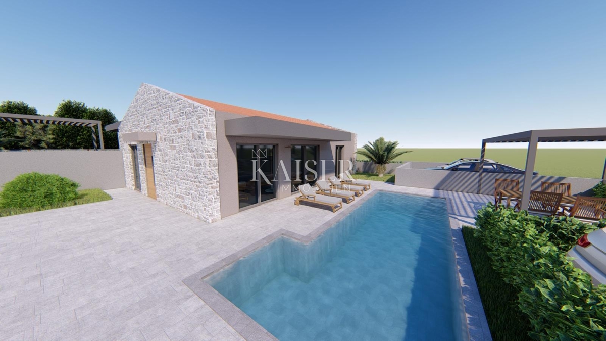 Istra, Vižinada - polpritlična hiša z bazenom