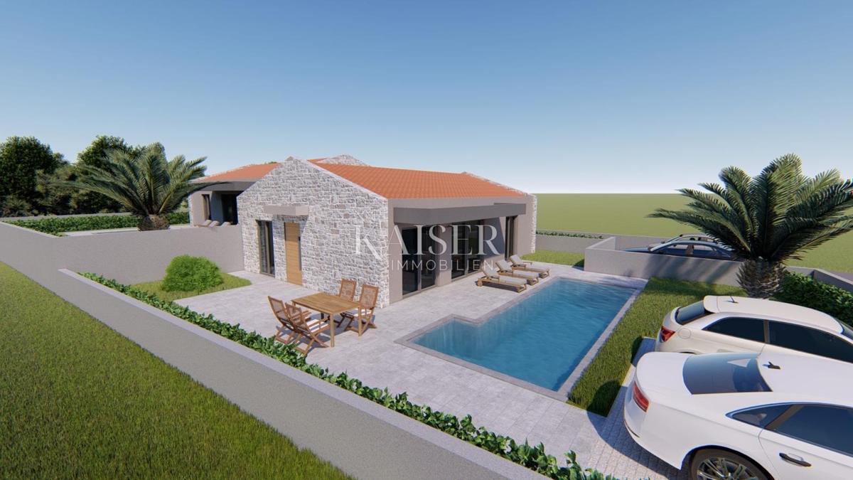 Istra, Vižinada - polpritlična hiša z bazenom