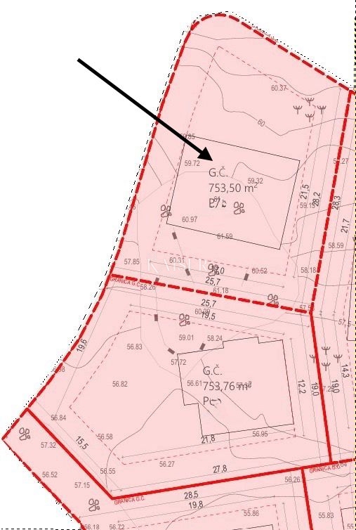  Zazidljivo zemljišče Krk, 753,50m2