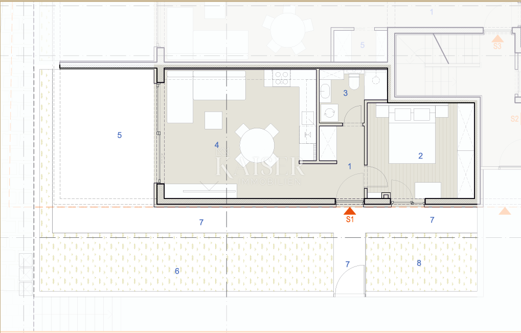 Kaštel Sućurac, Split - Moderno enosobno stanovanje (S1) novogradnja