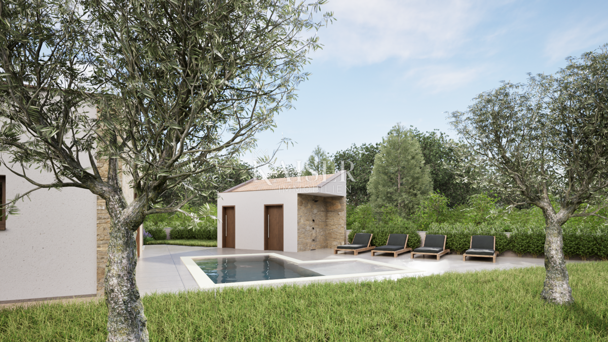 Istra - Barban, nova enonadstropna hiša z bazenom