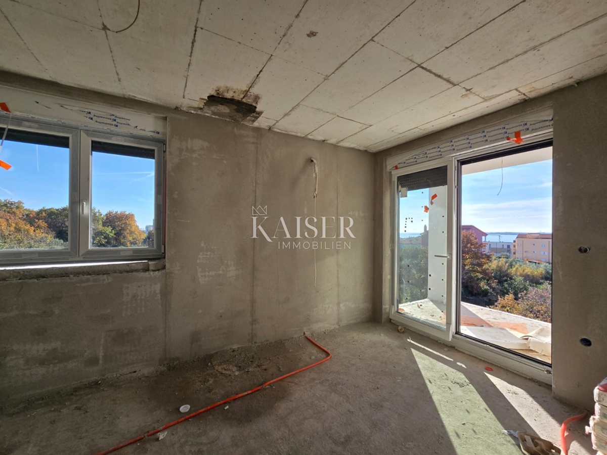 Istra, Medulin - novogradnja, stanovanje s pogledom na morje, 67m2