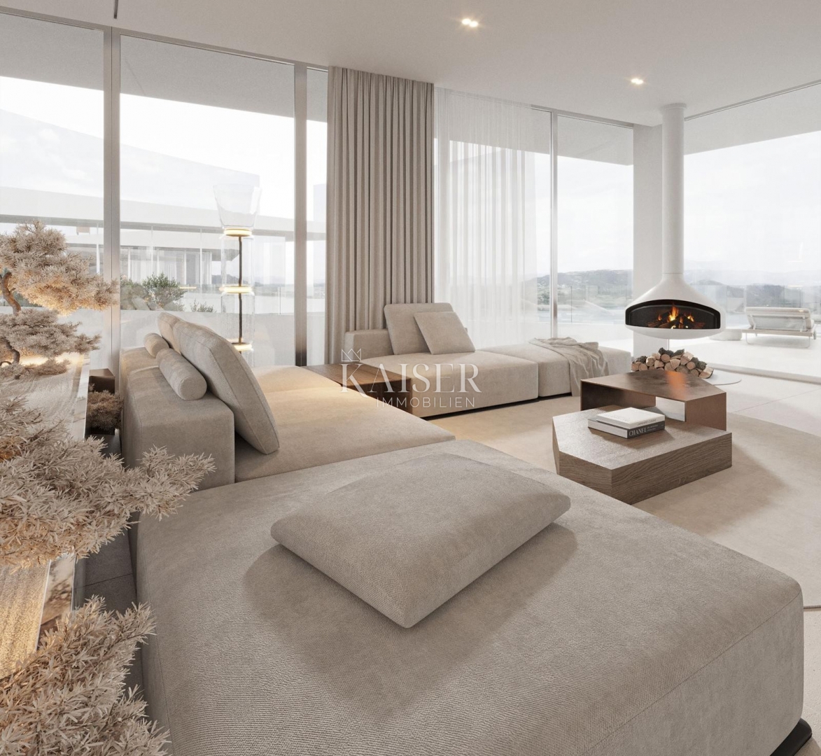 Istra, Plomin - moderna vila s panoramskim razgledom na Kvarnerski zaliv