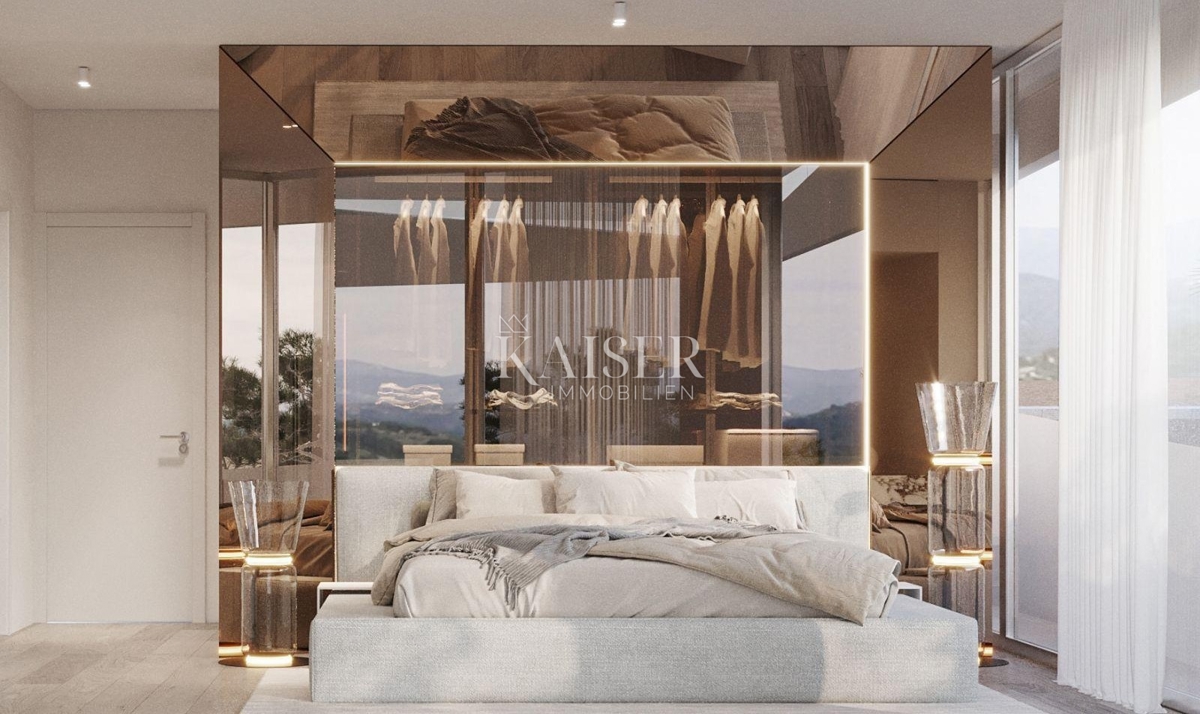 Istra, Plomin - moderna vila s panoramskim razgledom na Kvarnerski zaliv