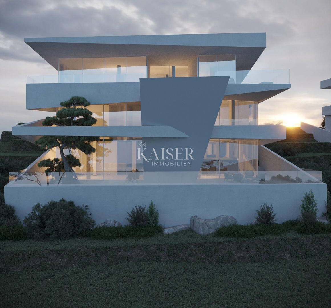 Istra, Plomin - moderna vila s panoramskim razgledom na Kvarnerski zaliv