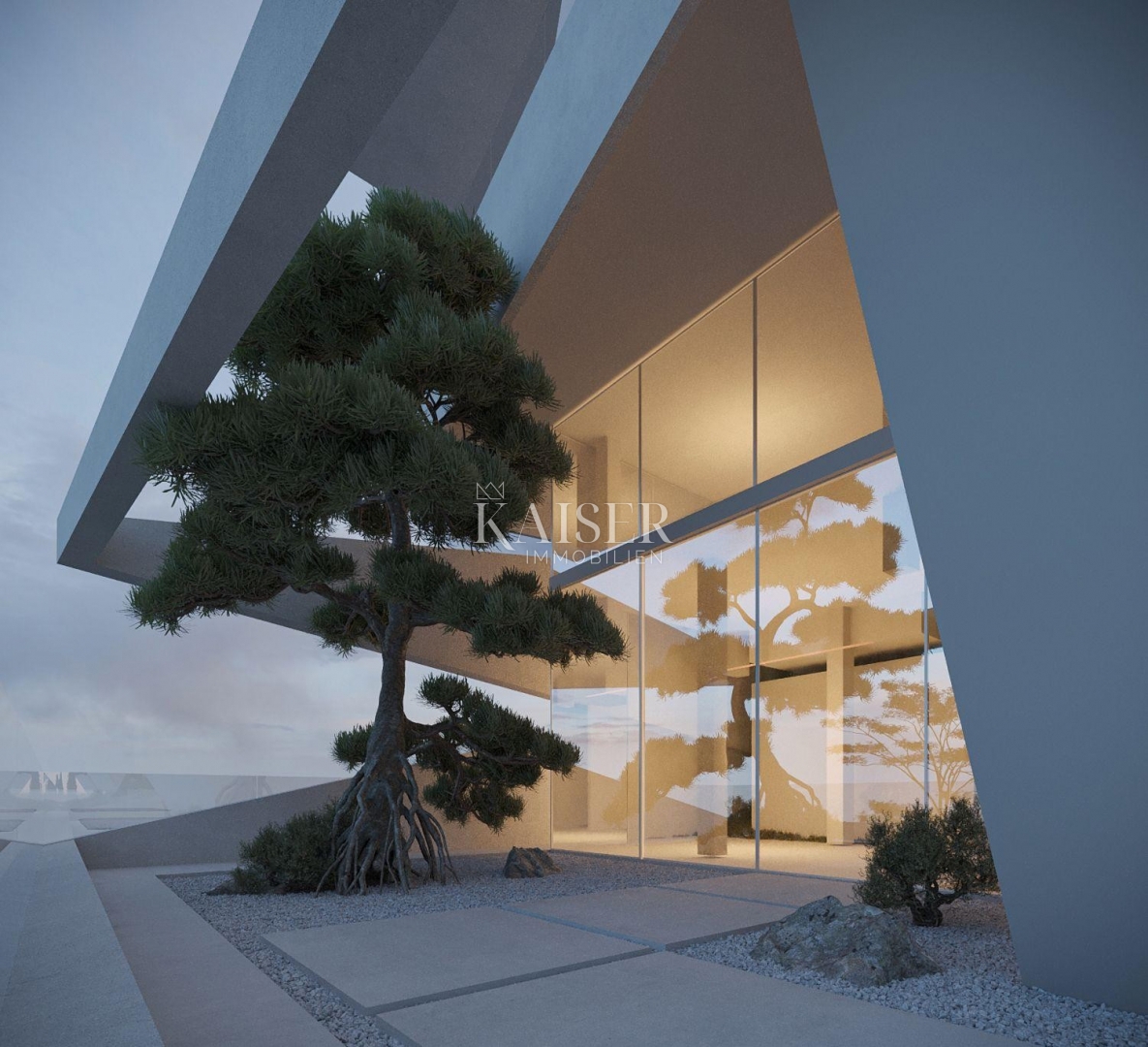 Istra, Plomin - moderna vila s panoramskim razgledom na Kvarnerski zaliv