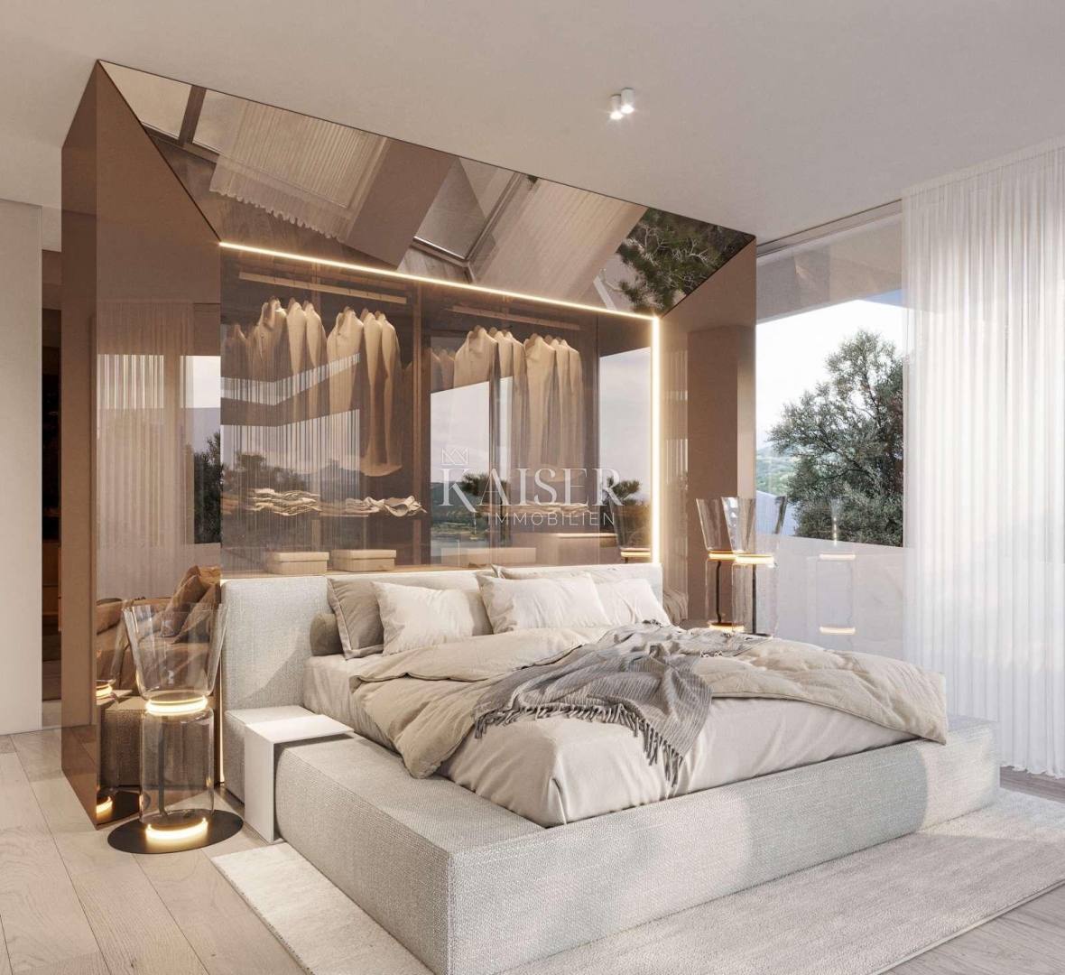 Istra, Plomin - moderna vila s panoramskim razgledom na Kvarnerski zaliv