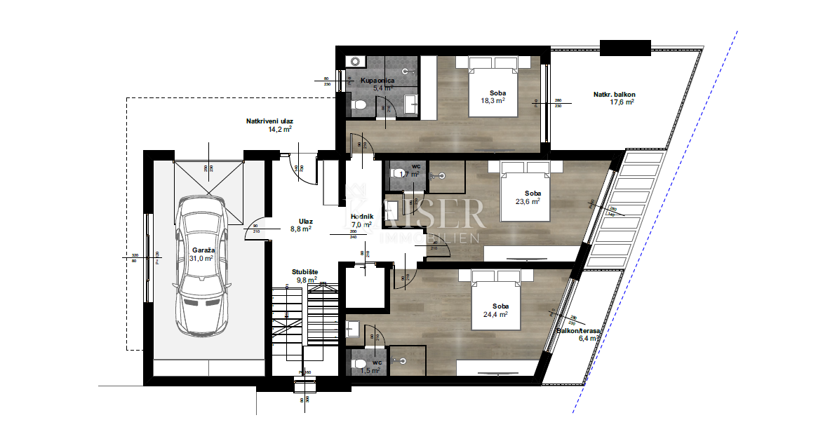 Istra - Poreč, luksuzna vila z dvigalom, notranjim in zunanjim bazenom