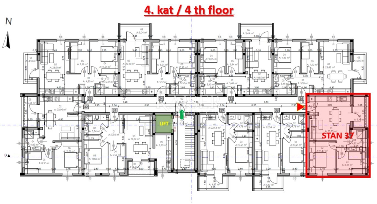 Istra, Pula - dvosobno stanovanje 54m² v moderni novogradnji
