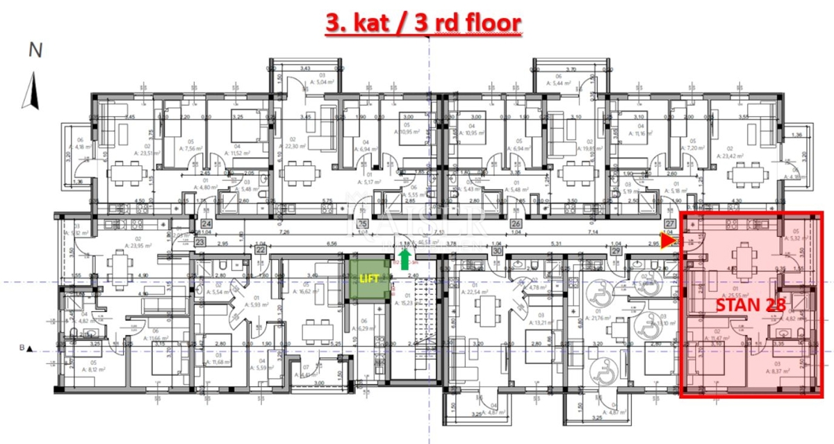 Istra, Pula - dvosobno stanovanje 54m² v moderni novogradnji