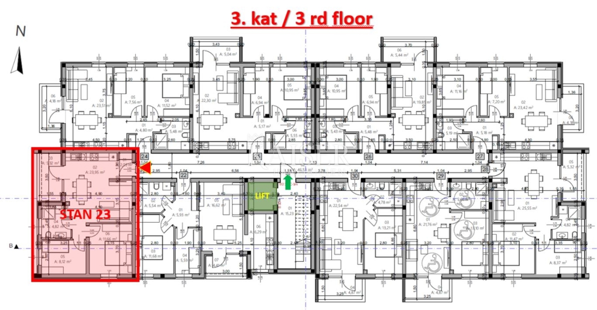 Istra, Pula - dvosobno stanovanje 54m² v moderni novogradnji
