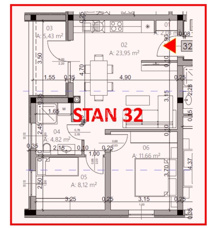 Istra, Pula - dvosobno stanovanje 54m² v moderni novogradnji