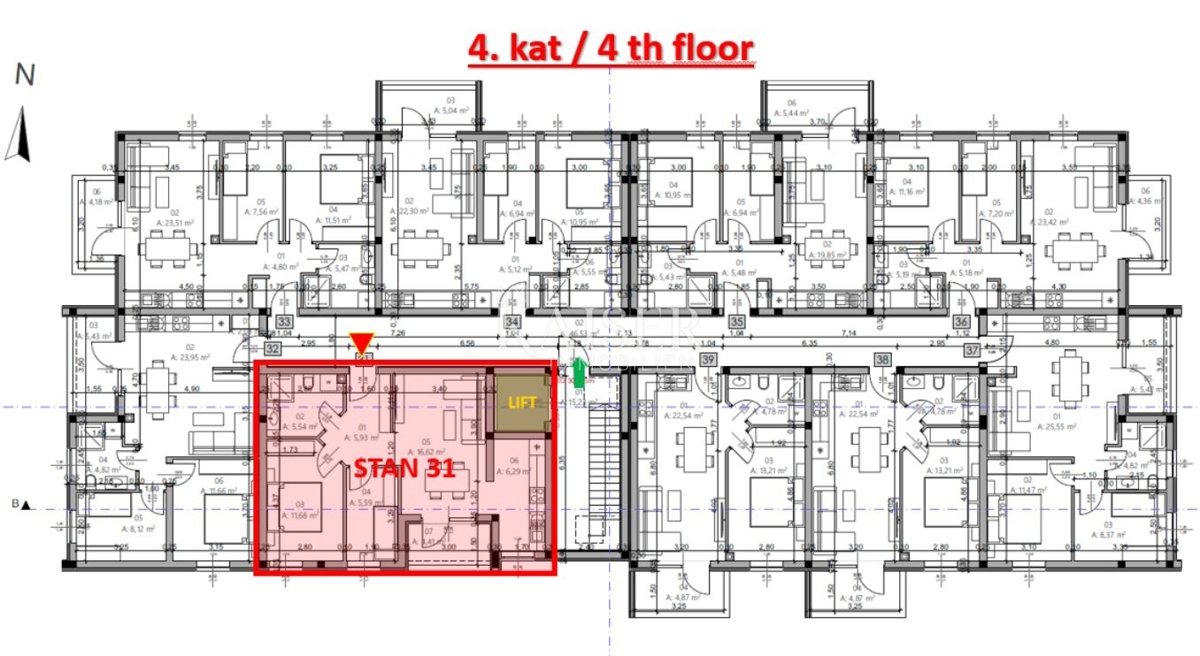 Istra, Pula - dvosobno stanovanje 54m² v moderni novogradnji