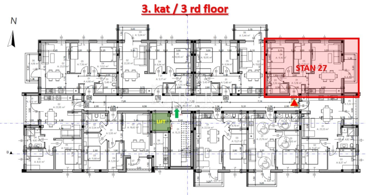 Istra, Pula - dvosobno stanovanje 54m² v moderni novogradnji