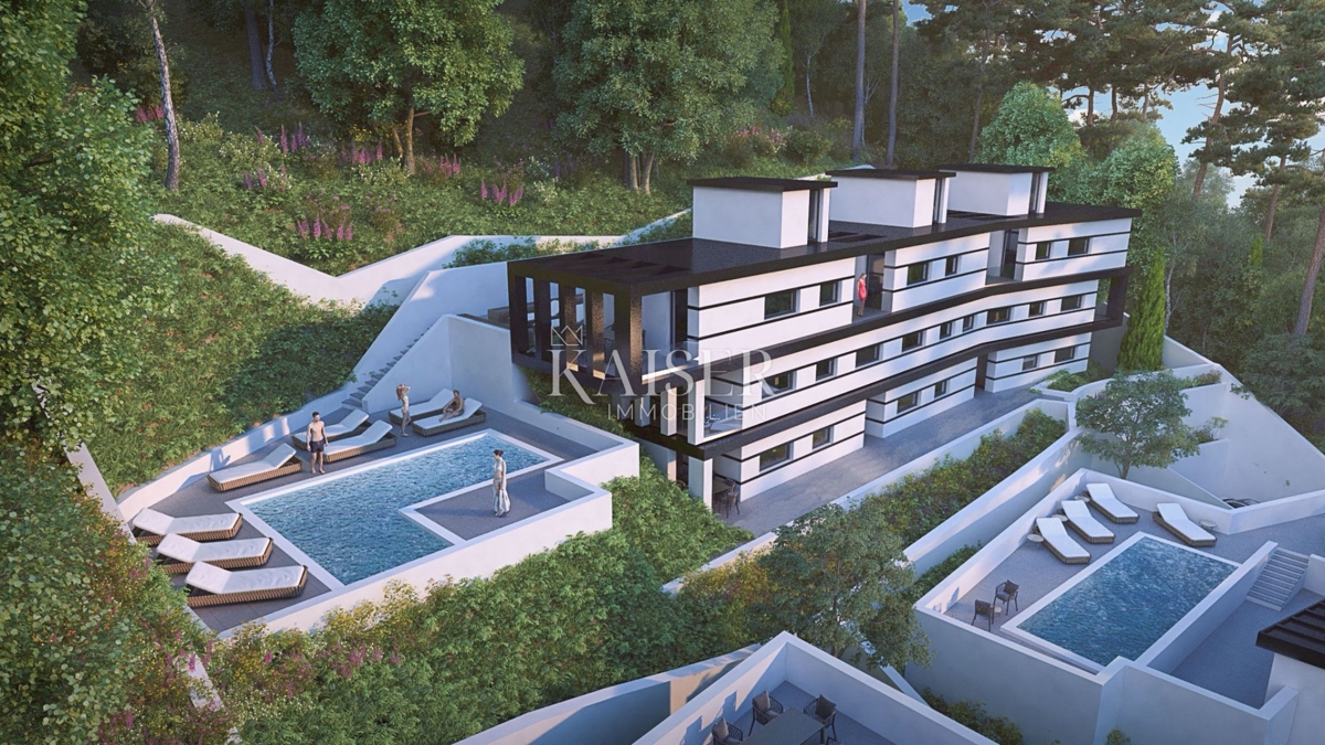 Opatijska riviera – zemljišče s pravnomočnim dovoljenjem za 5 luksuznih stanovanjskih enot