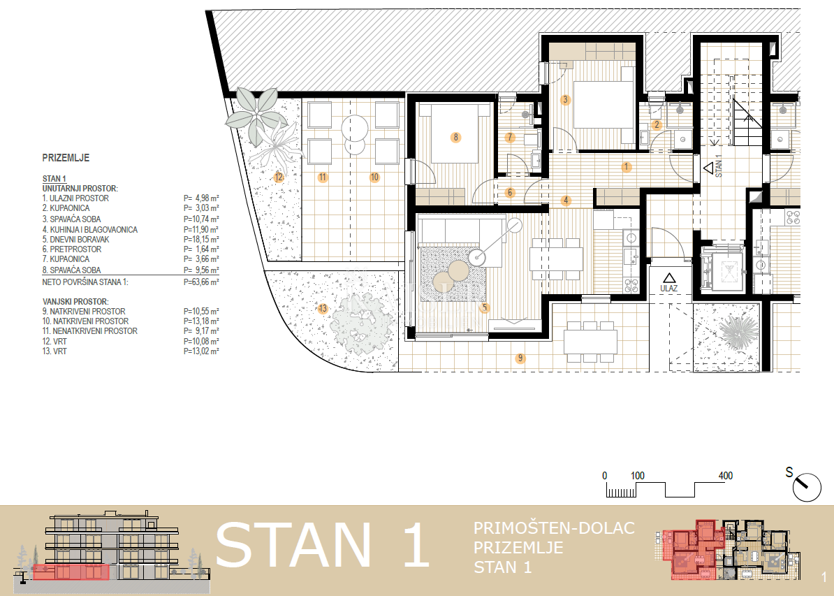 Stanovanje Primošten, 83,26m2