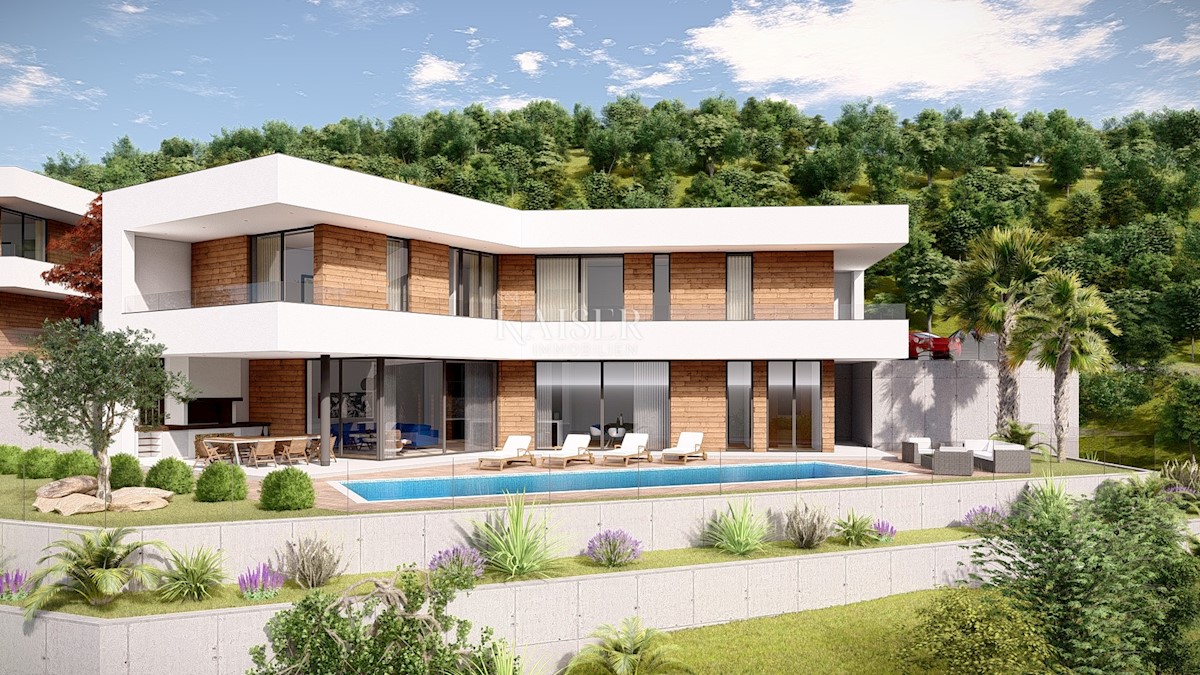 Mošćenička Draga - zemljišče s projektom, 957 m2