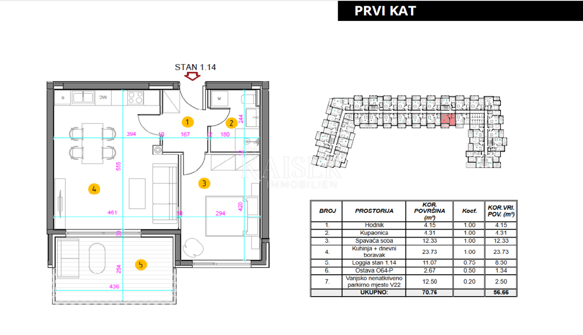 Istra, Umag - enosobno funkcionalno stanovanje v novogradnji, 45m2, prvo nadstropje