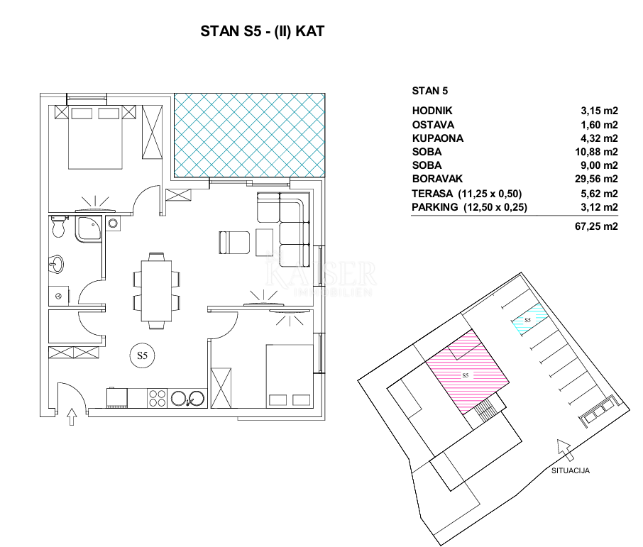 Stanovanje Pag, 67,25m2