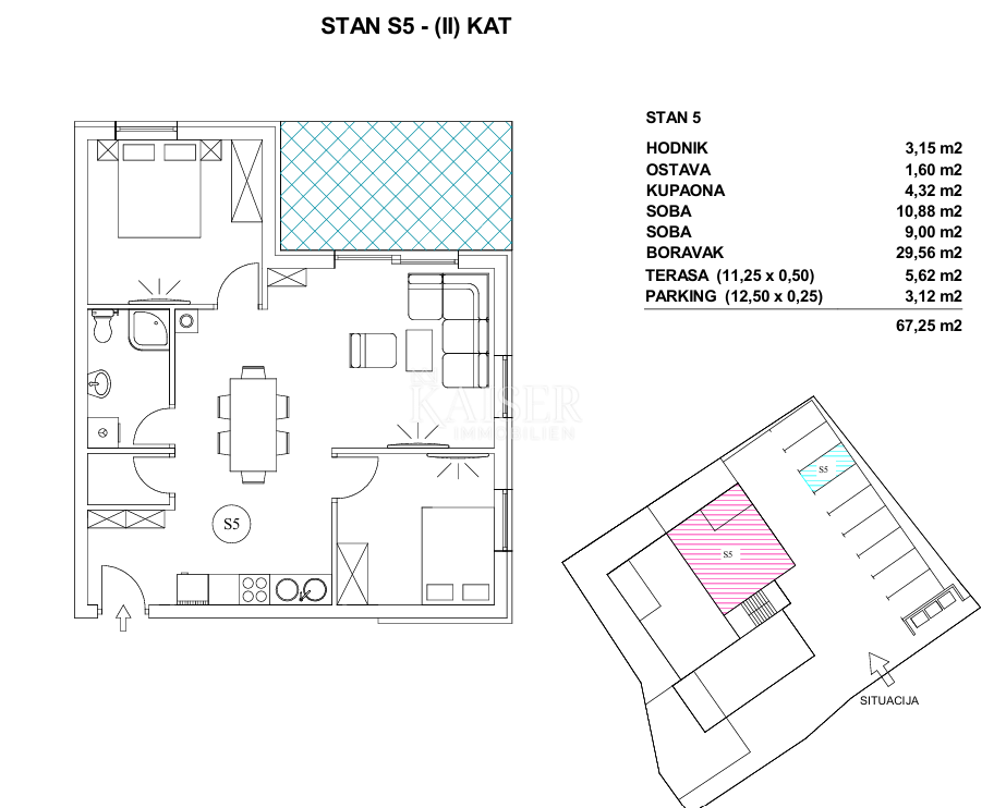 Stanovanje Pag, 67,25m2