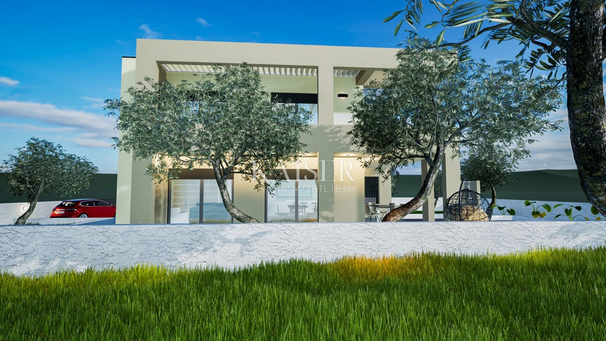 VODICE - LUKSUZNA VILA Z BAZENOM IN PROSTORNIMI TERASAMI