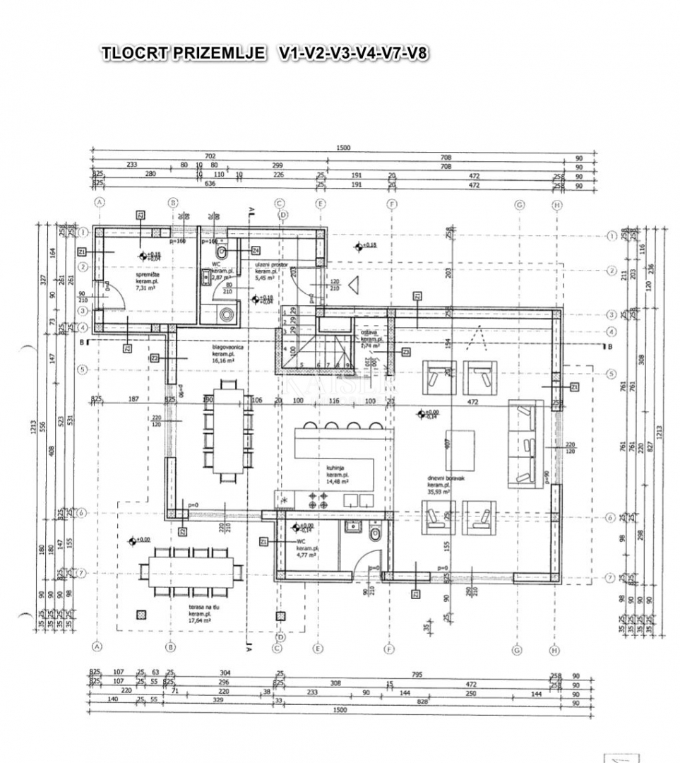 Hiša Debeljak, Sukošan, 1.630m2