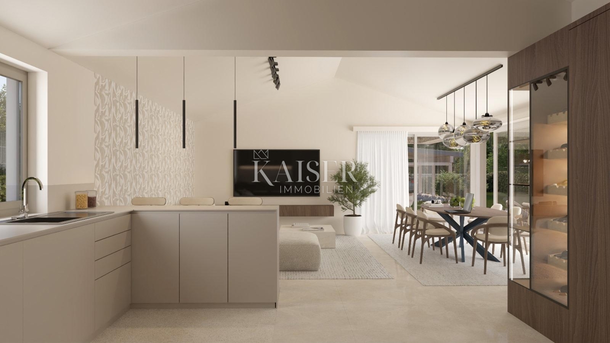 Istra - Višnjan, moderna enonadstropna hiša z bazenom