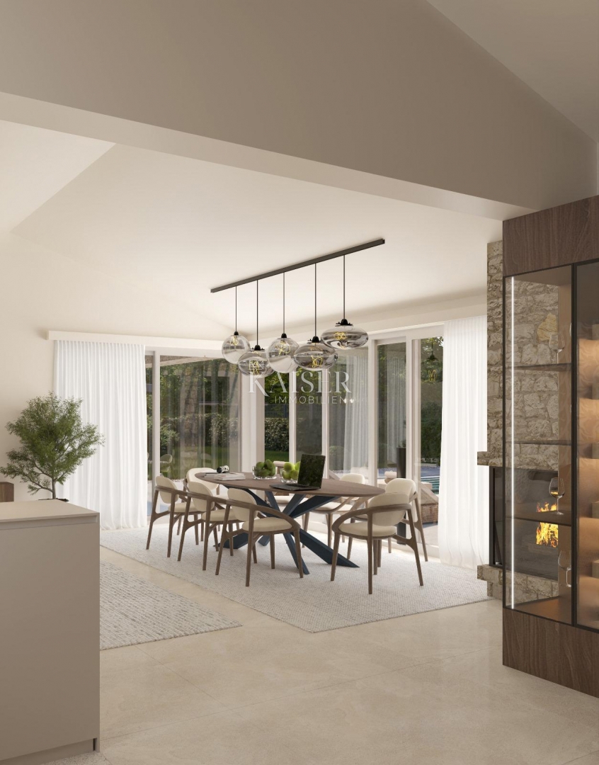 Istra - Višnjan, moderna enonadstropna hiša z bazenom