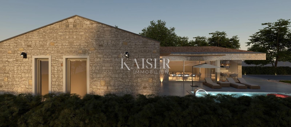 Istra - Višnjan, moderna enonadstropna hiša z bazenom