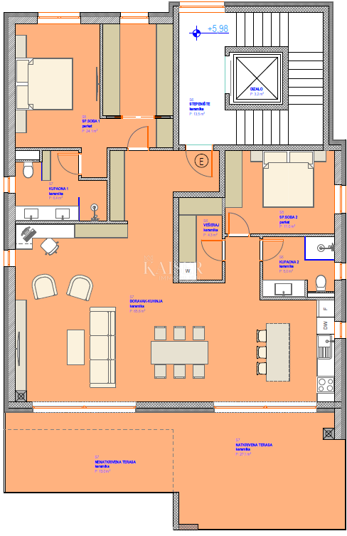 Istra, Umag, okolica - penthouse v novogradnji, 155m2, 300m od morja, pogled na morje