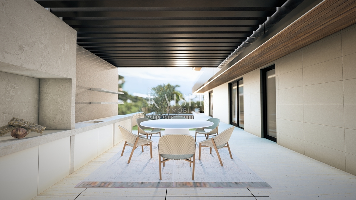 Opatija-Ičići, ekskluzivno trosobno stanovanje z zasebnim vrtom in panoramskim pogledom na morje