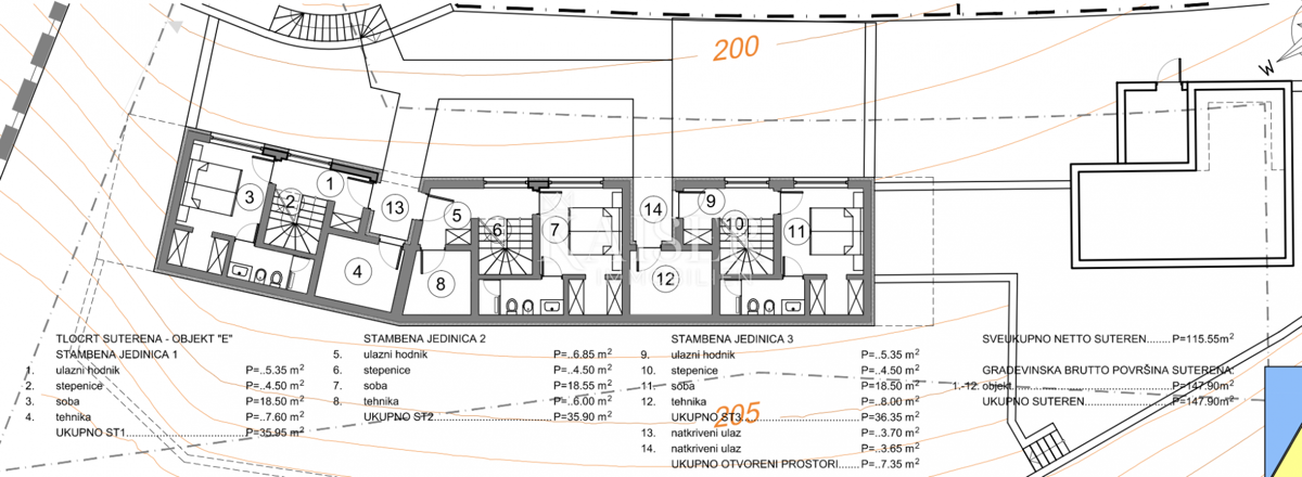 Opatijska riviera - privlačno zemljišče z dovoljenjem za stanovanjski projekt