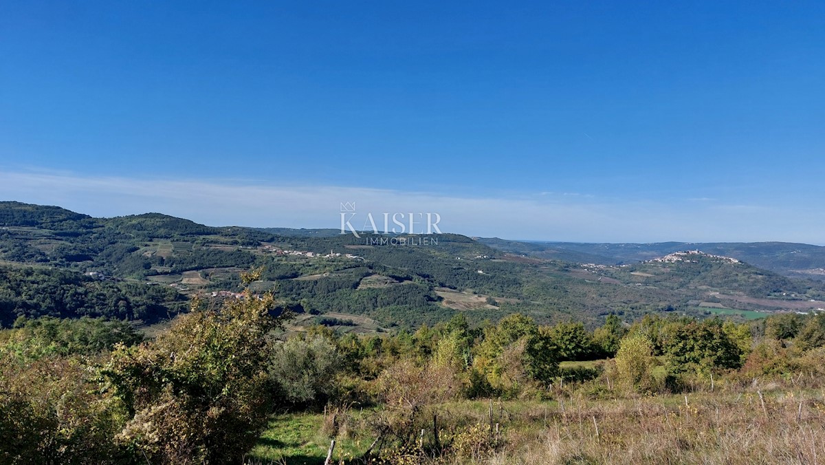 Istra, Motovun - zemljišče s čudovitim panoramskim razgledom