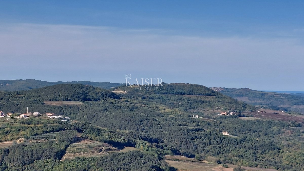 Istra, Motovun - zemljišče s čudovitim panoramskim razgledom