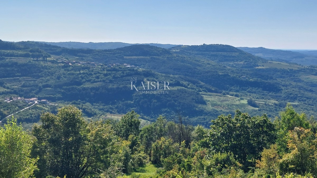 Istra, Motovun - zemljišče s čudovitim panoramskim razgledom