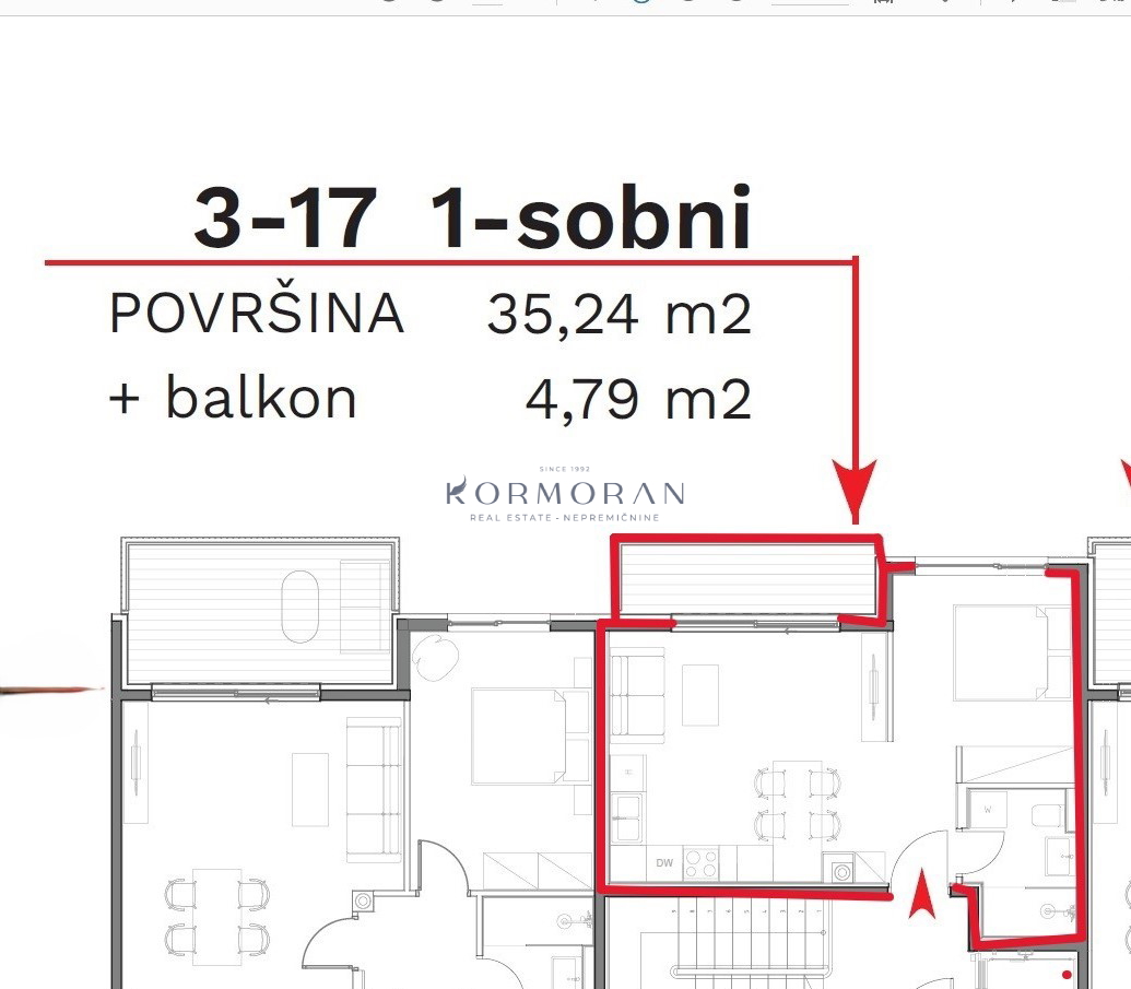 Stanovanje v centru Umaga S3-17
