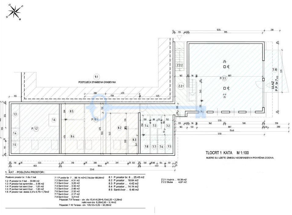 Poslovni prostor Fužine, 1.473,39m2