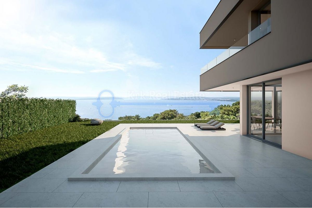 OTOK KRK - PUNAT - LUKSUZNA VILA S POGLEDOM NA MORJE