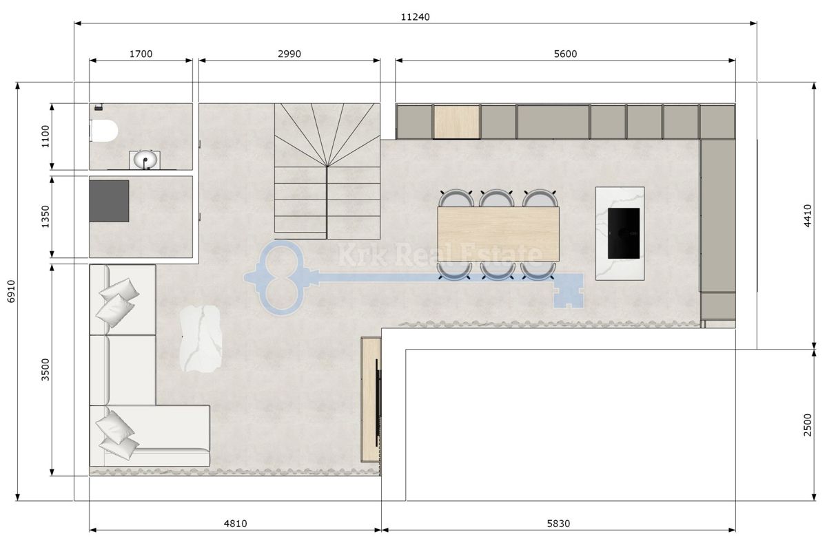 Hiša Malinska, Malinska-Dubašnica, 130m2