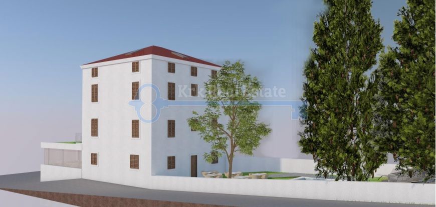 PUNAT - NEPREMIČNINA ZA PREUREDITEV V HOTEL, Z GRADBENIM DOVOLJENJEM