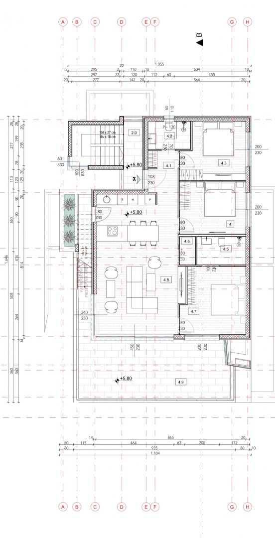 Luksuzni penthouse z bazenom v Njivicah, Krk